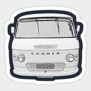 Commer PB classic light van monochrome photo Sticker